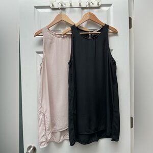 Lot of Two Athleta Side Slit CYA Tanks - small